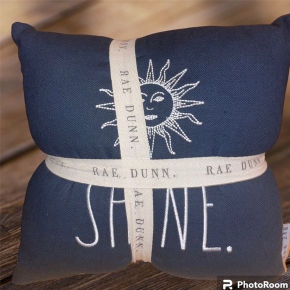 Rae Dunn Two Accent/Throw Pillows Rise & Shine Moon & Sun - Picture 3 of 5